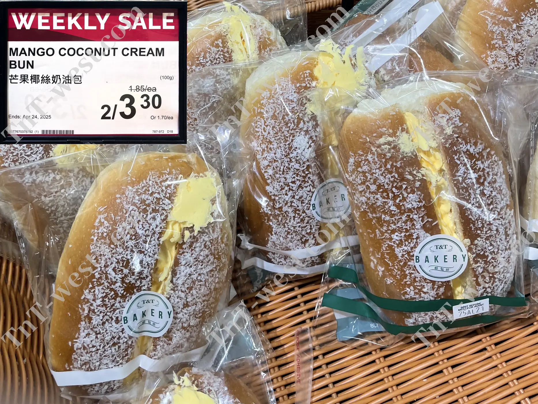 Mango Coconut Cream Bun